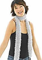 Knit Silver Tinsel Scarf