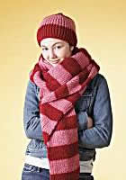 Machine-Knit Bold Strip Scarf