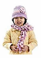 Girl's Hat & Boa Scarf