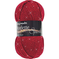 Mary Maxim® Starlette Sparkle Yarn Ruby