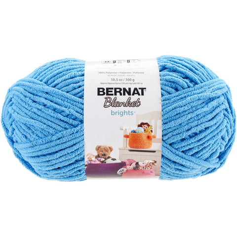 Bernat® Blanket Brights Yarn Busy Blue 10.5oz