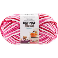 Bernat® Blanket Brights Yarn Raspberry Ribbon Variegated 10.5oz