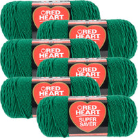 Red Heart Super Saver Yarn-Paddy Green, Multipack Of 6