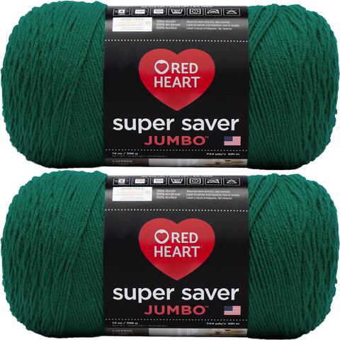 Red Heart Super Saver Jumbo Yarn Paddy Green Multipack Of 2