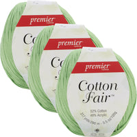 Premier Yarns Cotton Fair Yarn Leaf Green Multipack Of 3