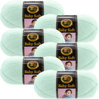 Lion Brand Baby Soft Yarn Mint Multipack Of 6