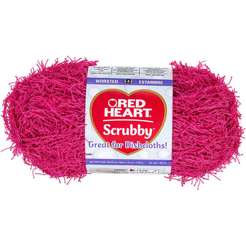 Red Heart Scrubby Yarn Bubblegum